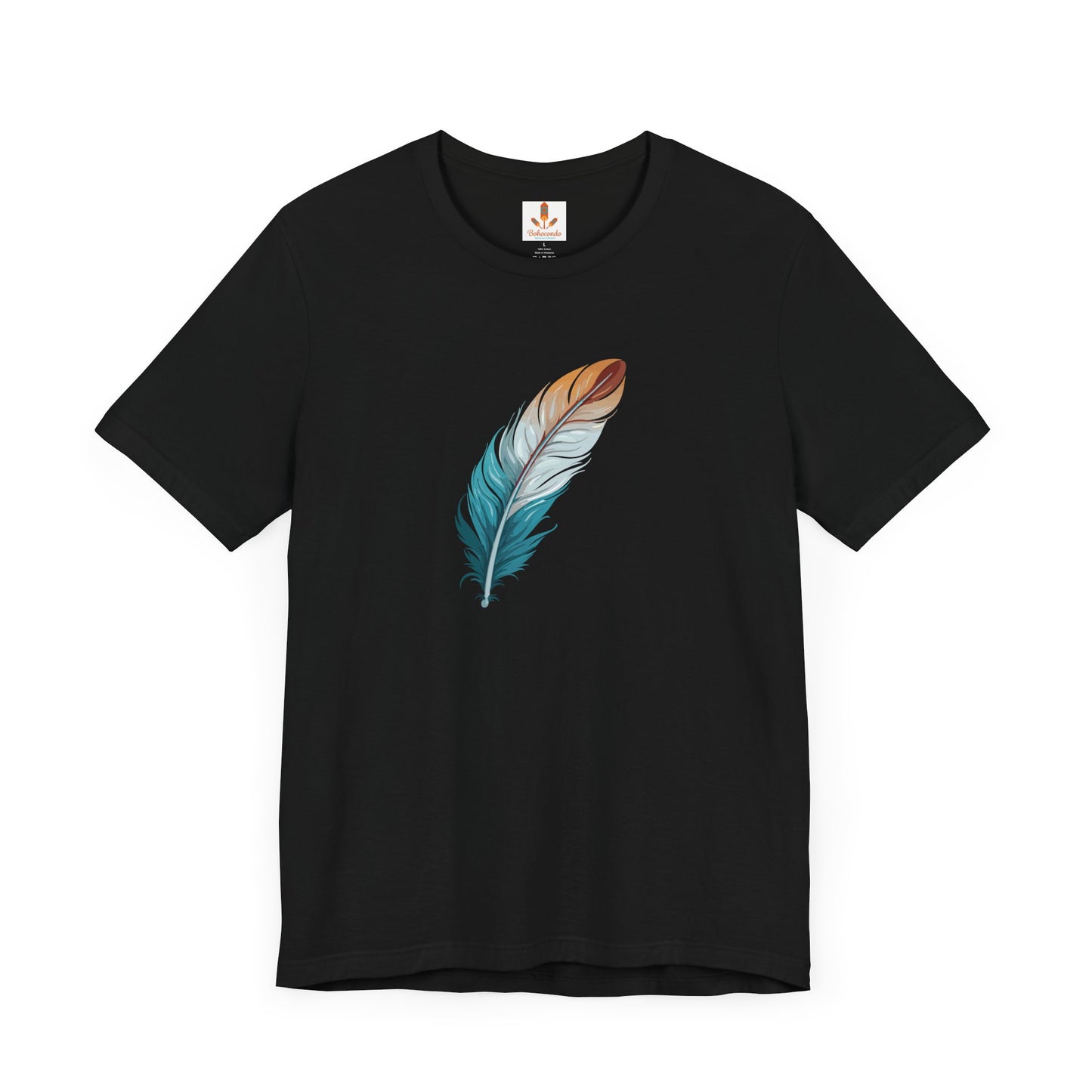 Blue and White Feather T-shirt