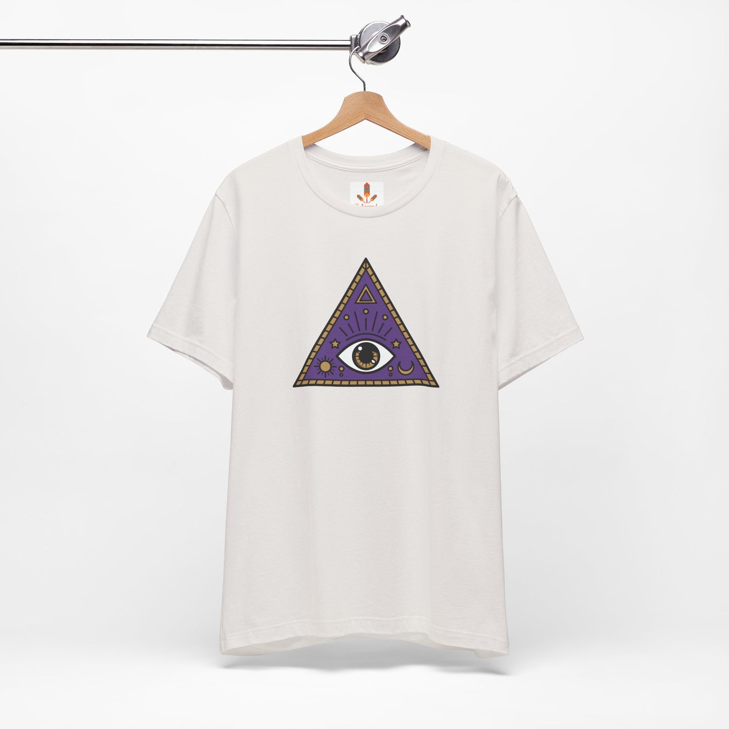 White Evil Eye and Pyramid T-shirt