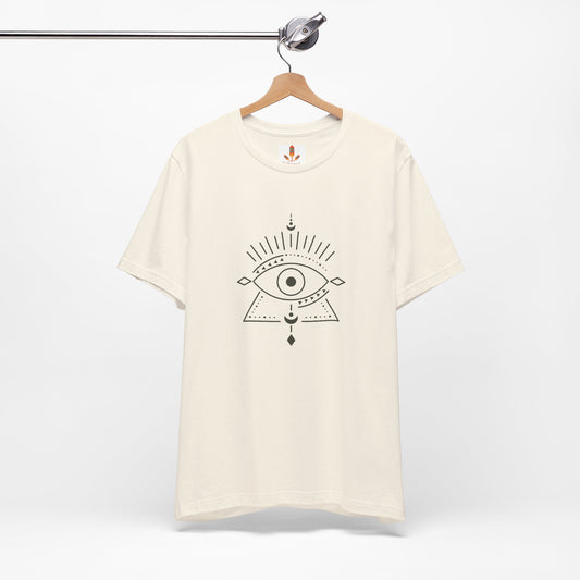 Pyramid and Evil Eye Design T-shirt