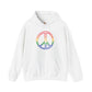 Drawing of Rainbow Peace Sign Hoodie