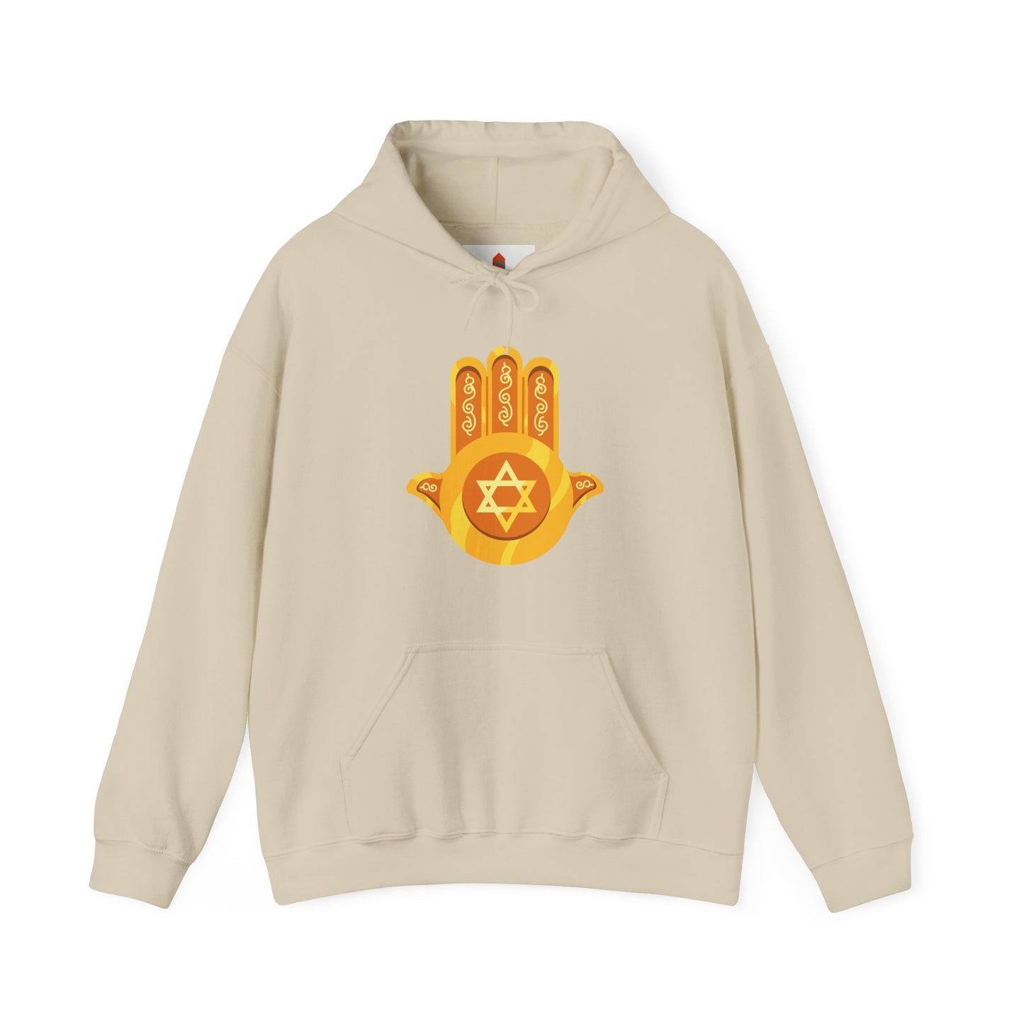 Golden Hamsa Hand with Star of David Hoodie