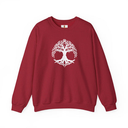White Celtic Tree of Life Design Sweatshirt