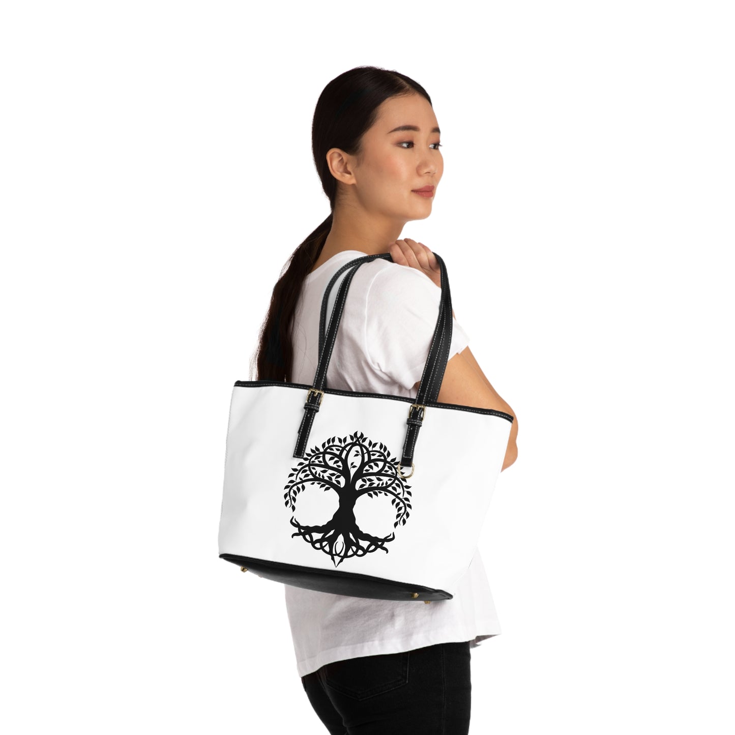 Celtic Tree of Life Design Leather Shoulder Bag