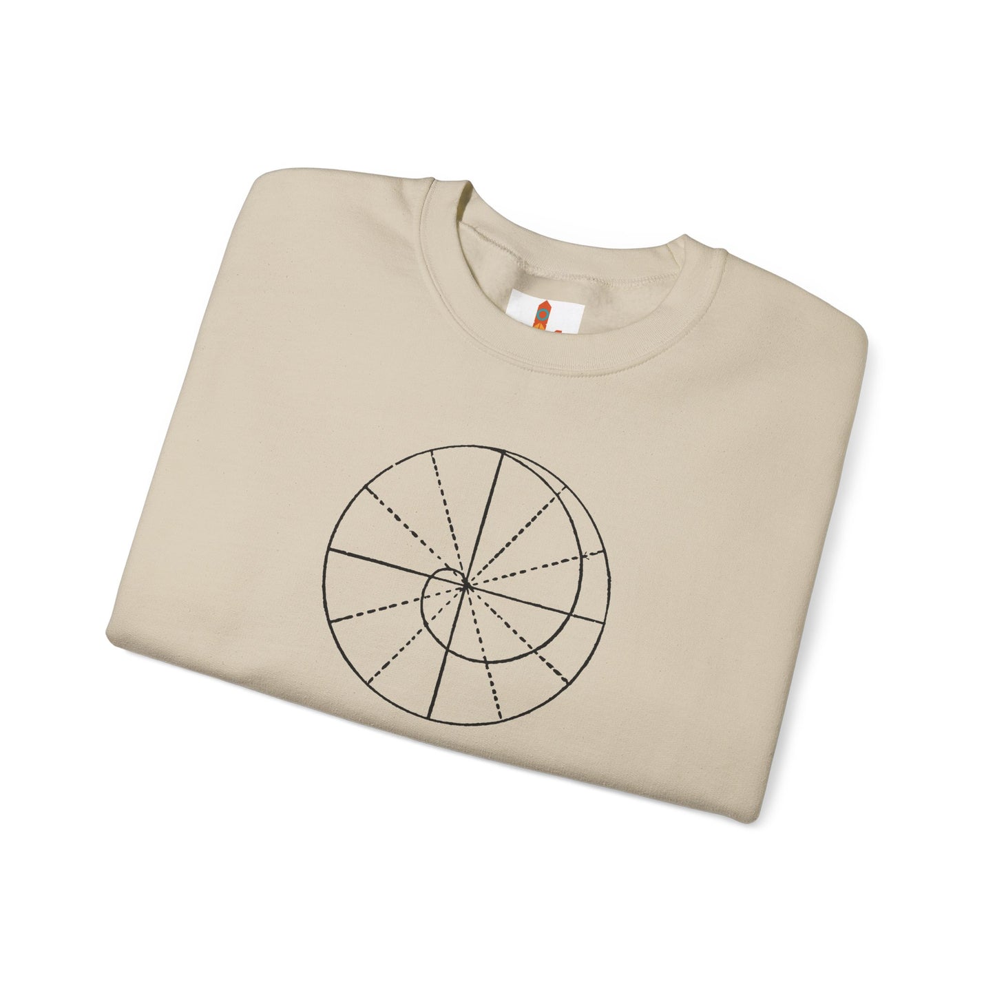 Spiral of Life in Circle Drawing Sweatshirt