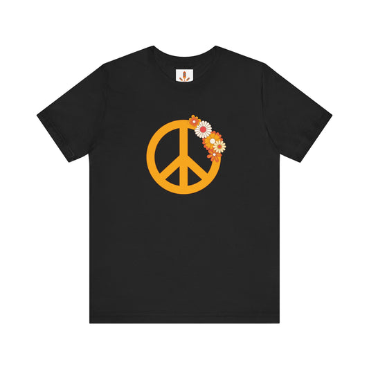 Peace Sign with Flowers T-shirt