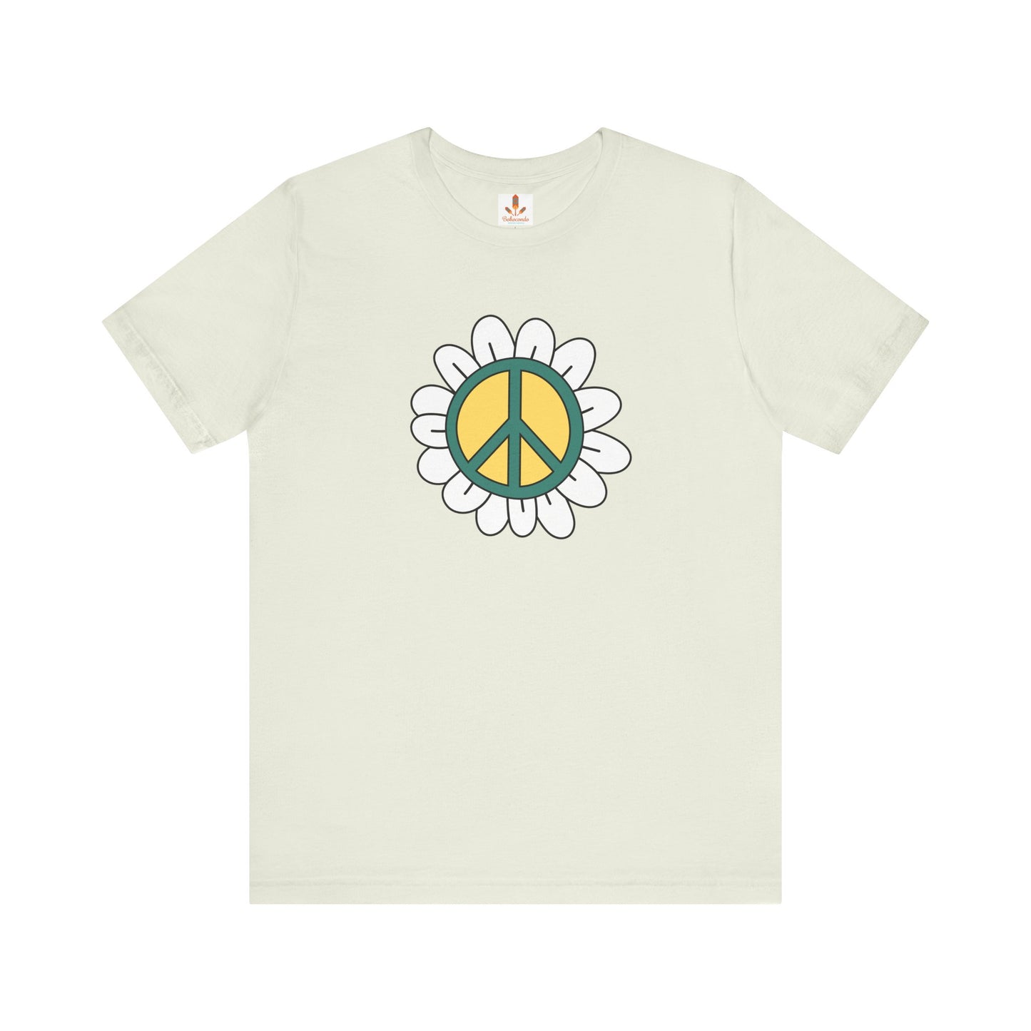 Peace Sign in White Flower T-shirt
