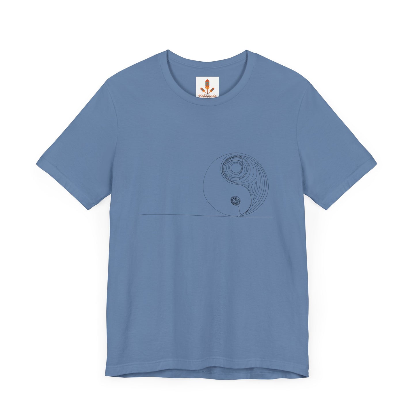 Minimalistic Yin Yang Drawing T-shirt