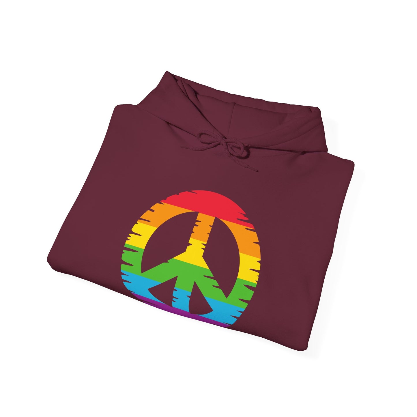 Rainbow Peace Sign Hoodie