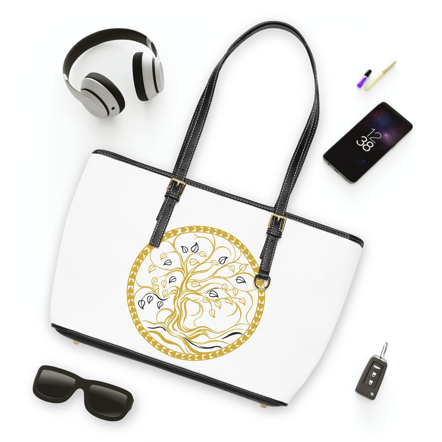 Beautiful Tree of Life Design Leather Shoulder Bag