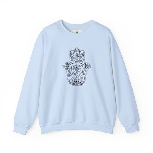 Lotus Flower Hamsa Hand Sweatshirt