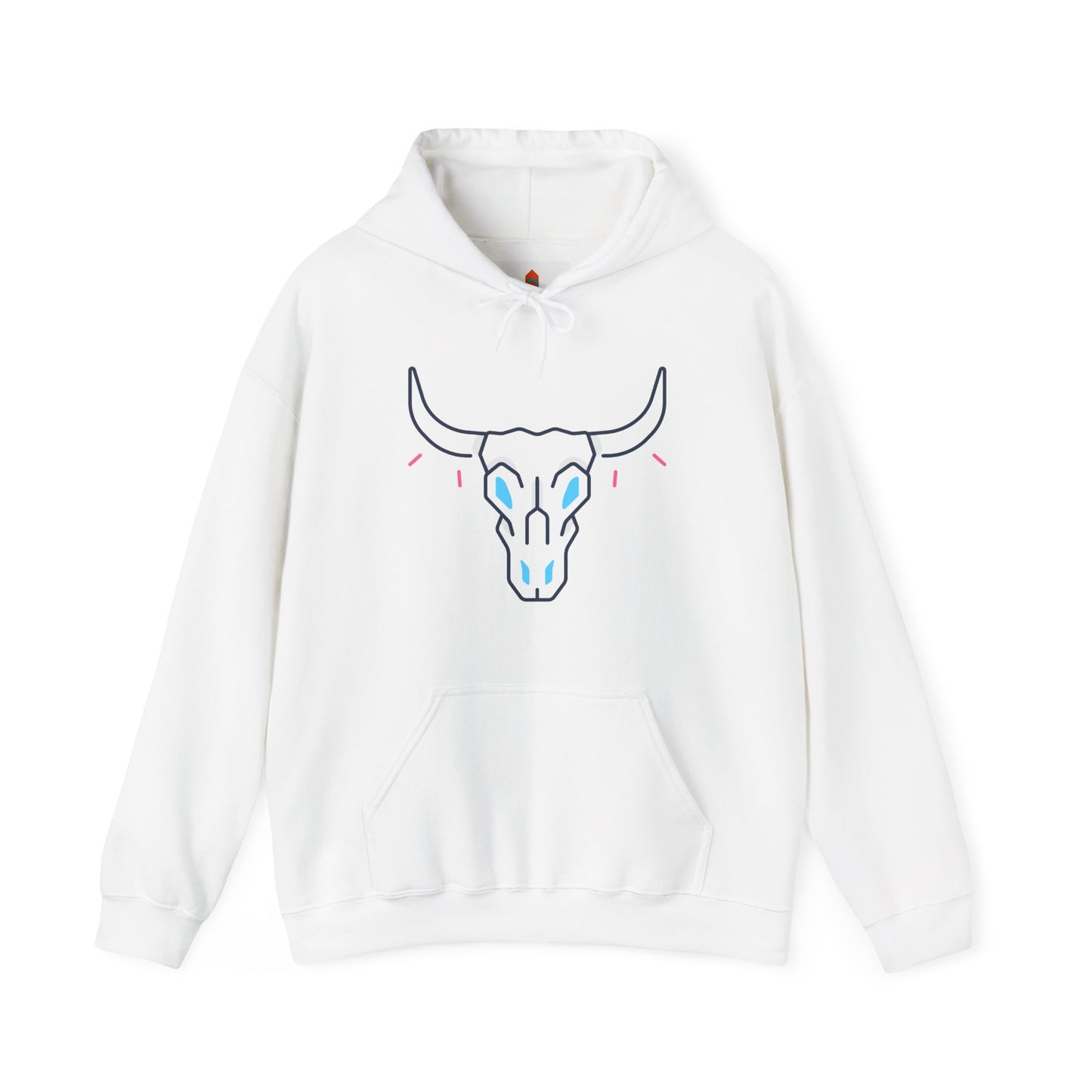 Buffalo Skull Drawing Hoodie