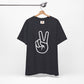 White Simple Peace Hand Sign T-shirt