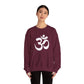 White Simple Om Art Sweatshirt