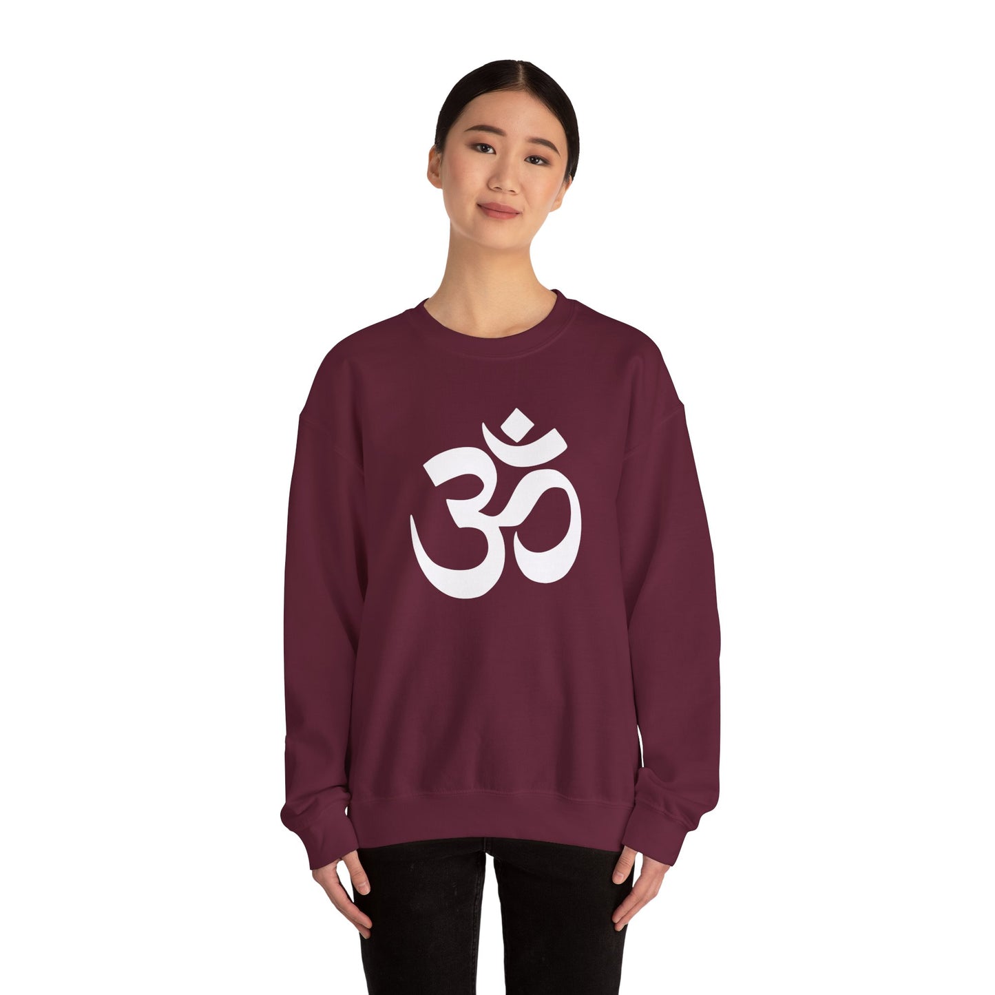 White Simple Om Art Sweatshirt