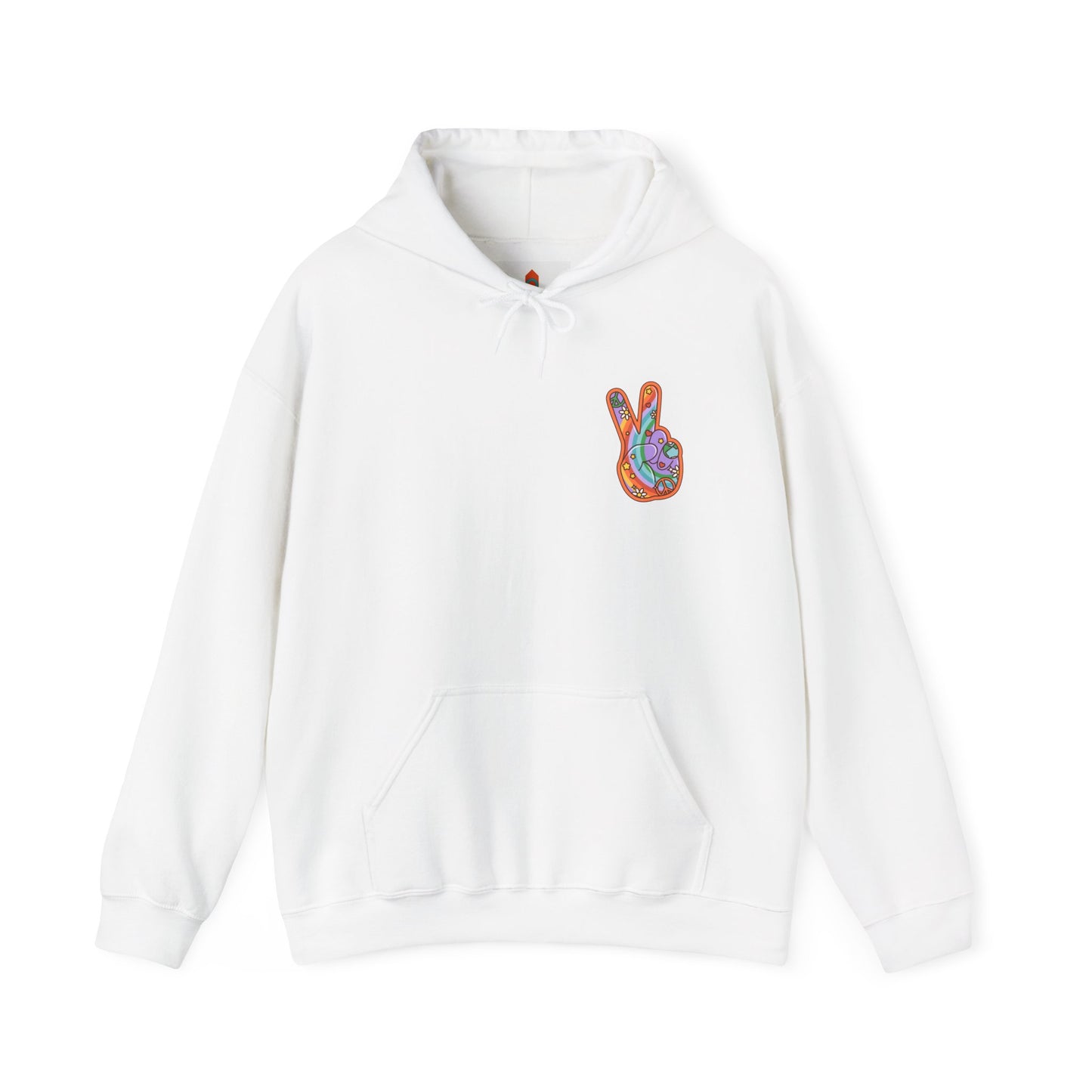 Hippie Peace Hand Sign Hoodie