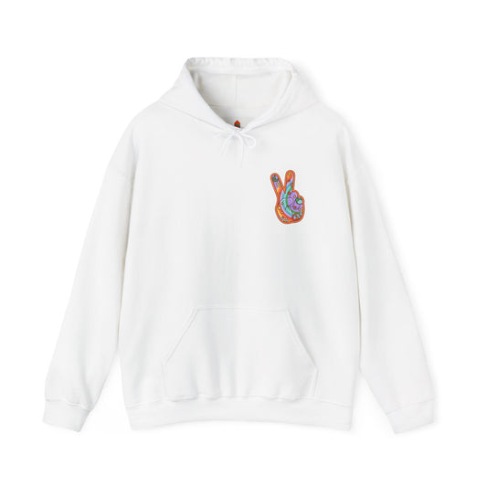 Hippie Peace Hand Sign Hoodie