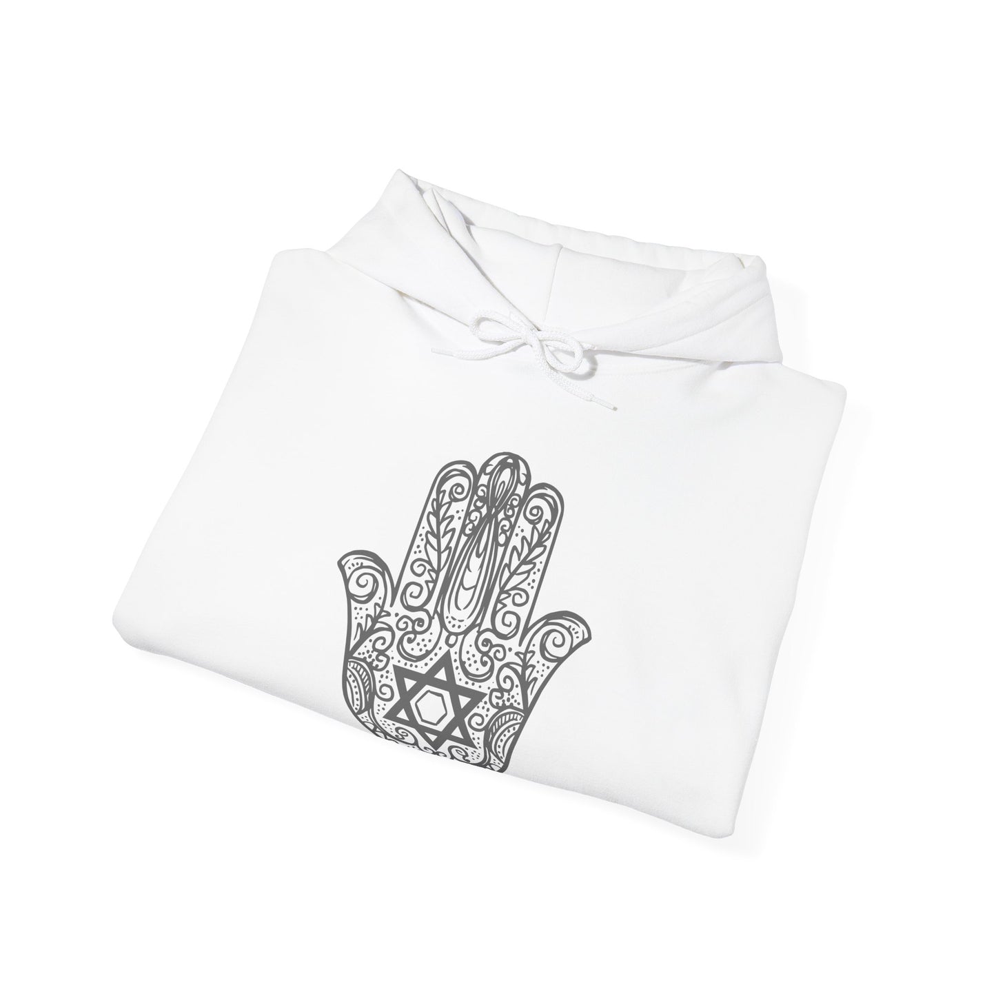 Intricate Hamsa Hand with Star of David Hoodie