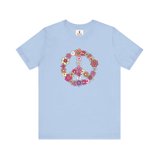 Peace Sign made from Flowers T-shirt