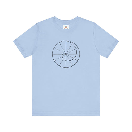 Spiral of Life in Circle Drawing T-shirt