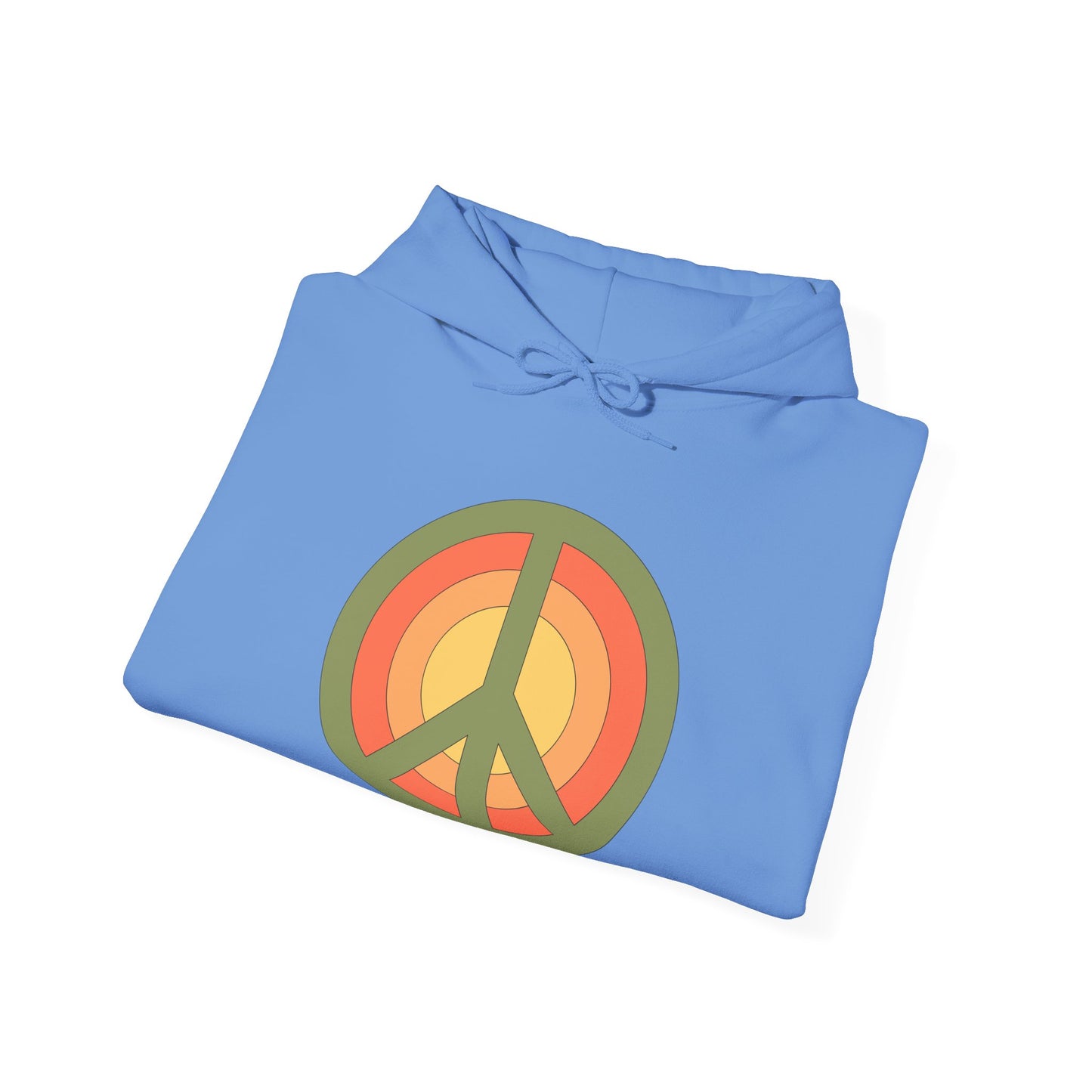 Retro Peace Sign Design Hoodie