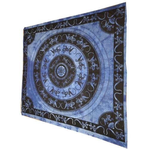 Lizard Mandala Bohemian Tapestry Bedsheet – 100% Cotton