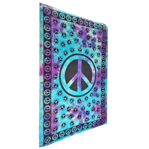 Tie Dye Peace Sign Tapestry