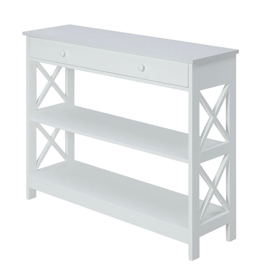 Bohemian White Oxford Console Table