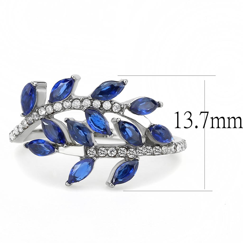 Synthetic Blue Spinel Ring