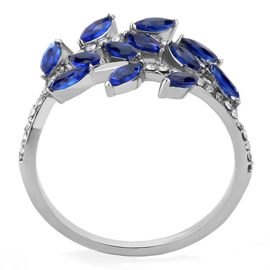 Synthetic Blue Spinel Ring