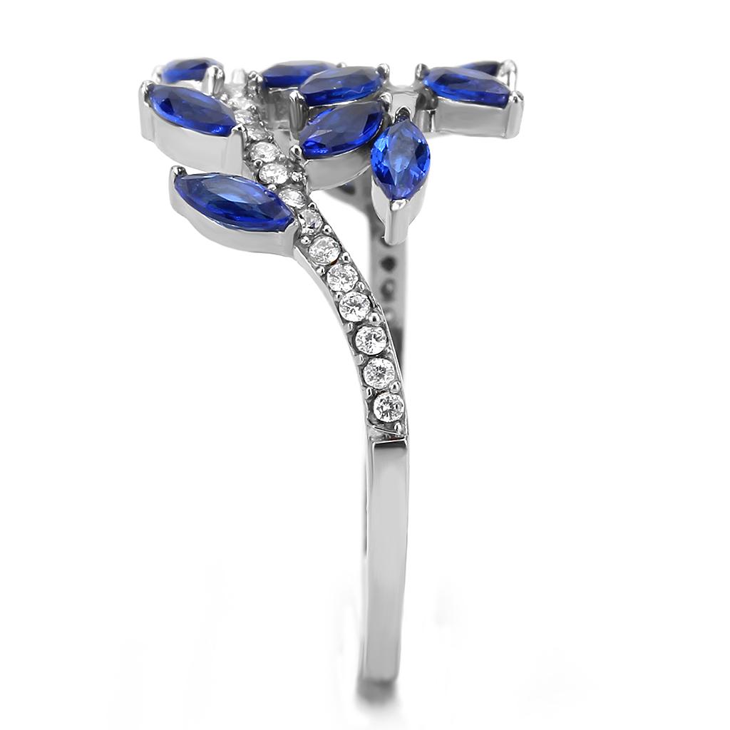 Synthetic Blue Spinel Ring