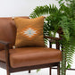 Belegui Flat Weaved Pillow Cover with Caramel Diamond