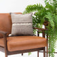 Beige Wool Pillow Cover with Mountains