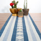 Jalieza Geometric Woven Table Runner – Diamond Design in Blue