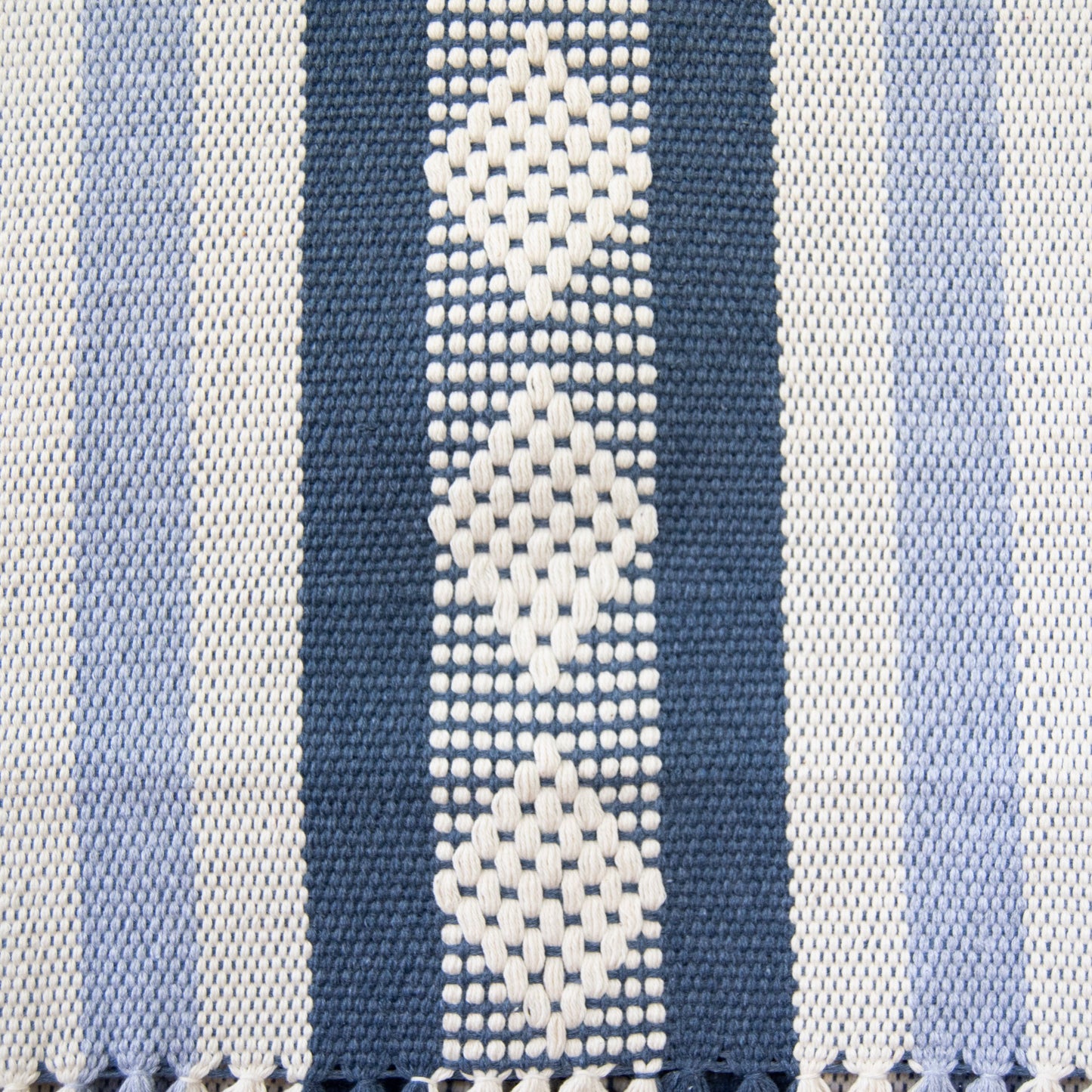 Jalieza Geometric Woven Table Runner – Diamond Design in Blue