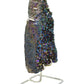 Metalized Amethyst Cluster on Wire Stand