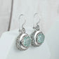 Filigree Art Aquamarine Drop Earrings
