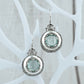 Filigree Art Aquamarine Drop Earrings