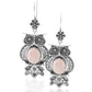 Owl Figured Rose Quartz Earrings - Filigree Art