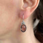 Heart Detailed Oval Drop Alexandrite Earrings