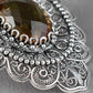 Filigree Art Alexandrite Floral Pendant Necklace