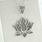 Filigree Art Sterling Silver Lotus Flower Pendant Necklace