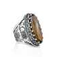 Filigree Art Tiger's Eye Gemstone Ring
