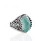 Filigree Art Aqua Chalcedony Ring