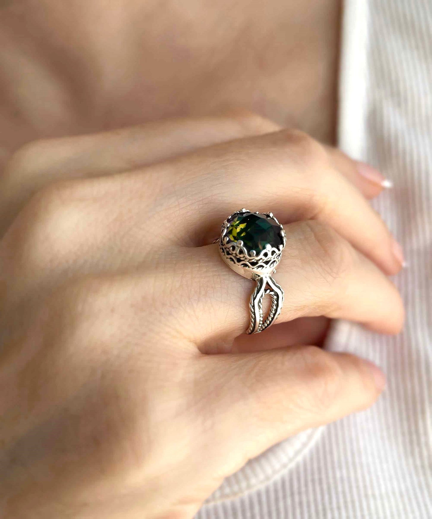 Alexandrite Gemstone Sterling Silver Ring