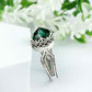 Peridot Gemstone Filigree Art Cocktail Ring