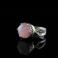 Rose Quartz Filigree Art Gemstone Ring