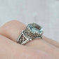 Aquamarine Filigree Art Ring