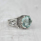 Aquamarine Filigree Art Ring