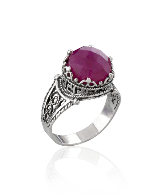 Filigree Art Ruby Ring
