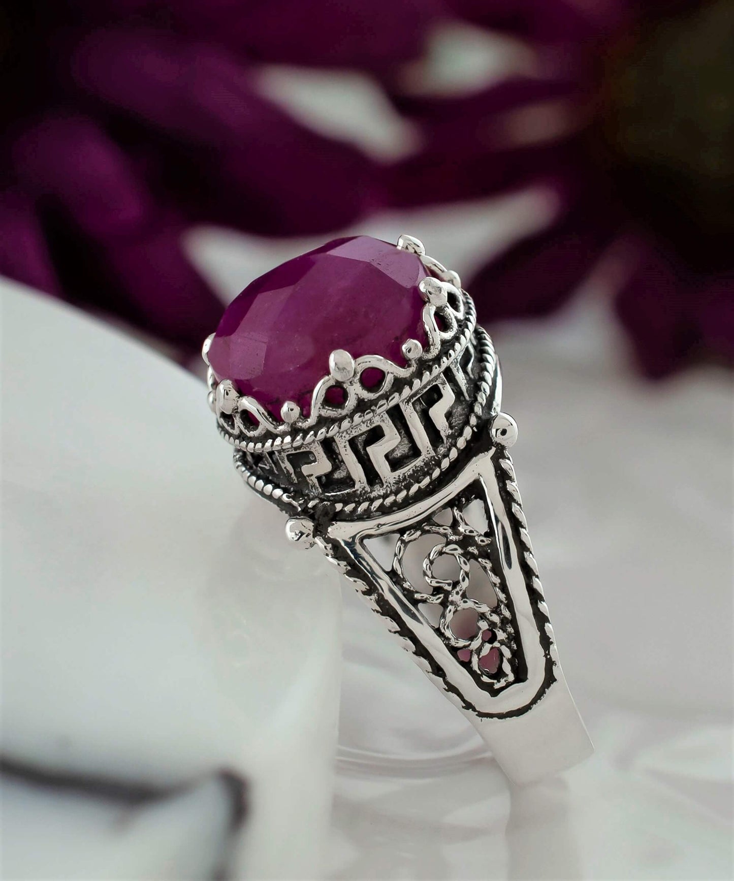 Filigree Art Ruby Ring